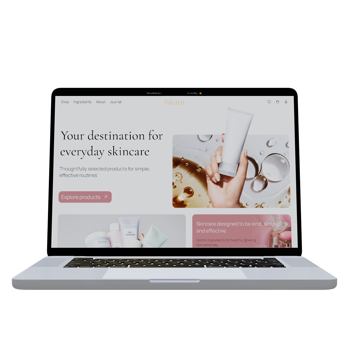 Hikaru web design preview